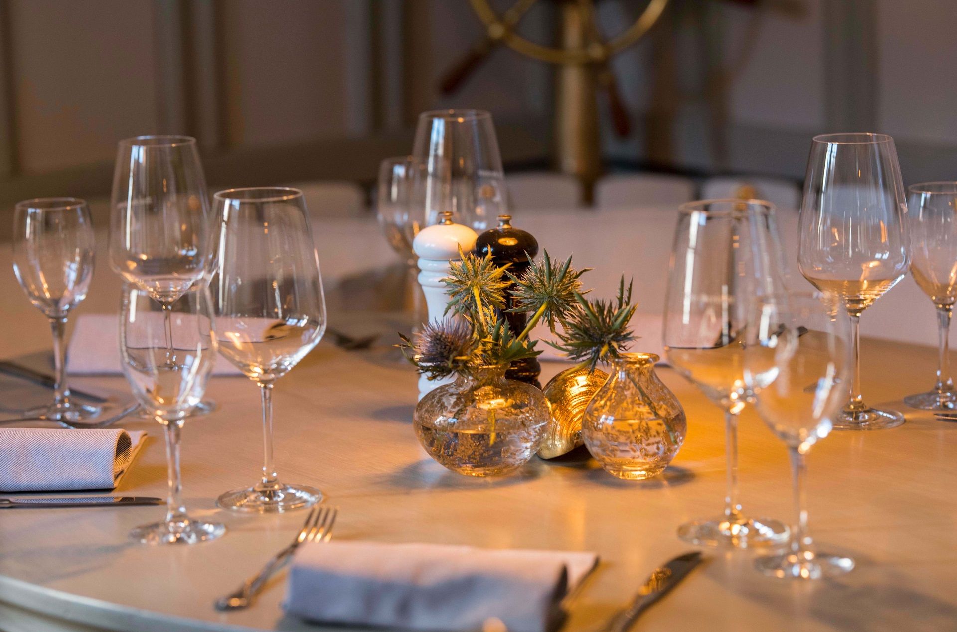 Restaurant Seekiste gedeckter Tisch