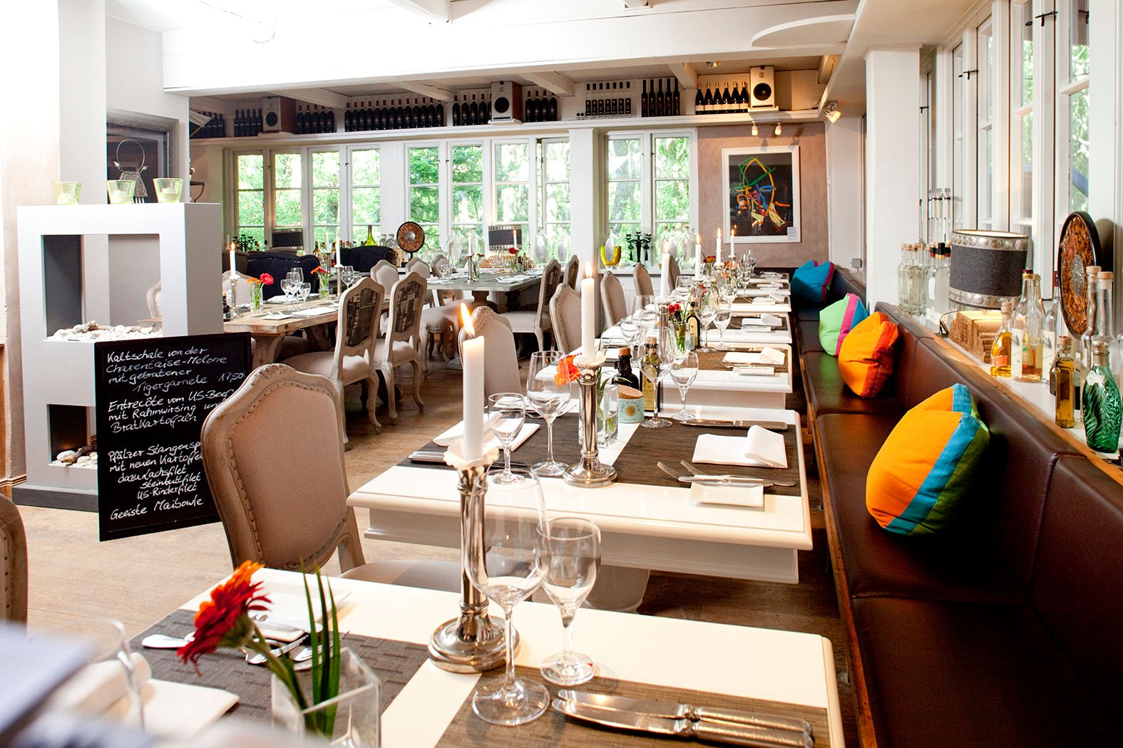 Restaurant Vogelkoje in Kampen Sylt gedeckte Tische