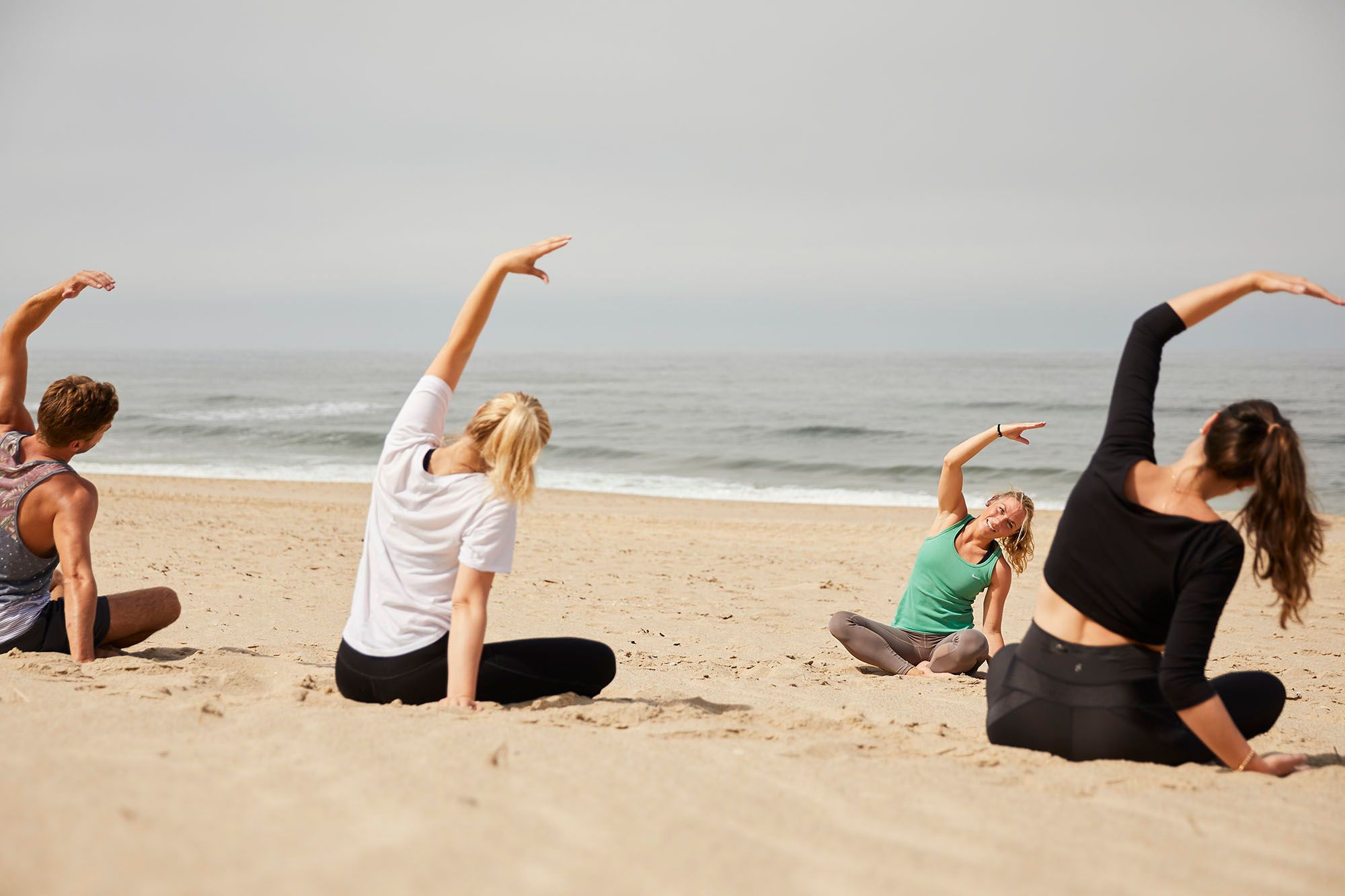 Strandgymnastik in Westerland auf Sylt