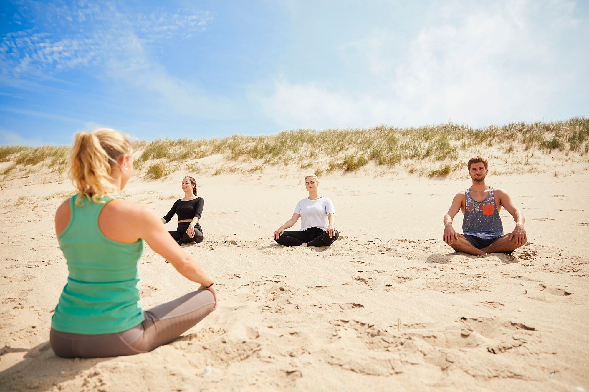 Strandgymnastik oder Strandyoga in Westerland auf Sylt