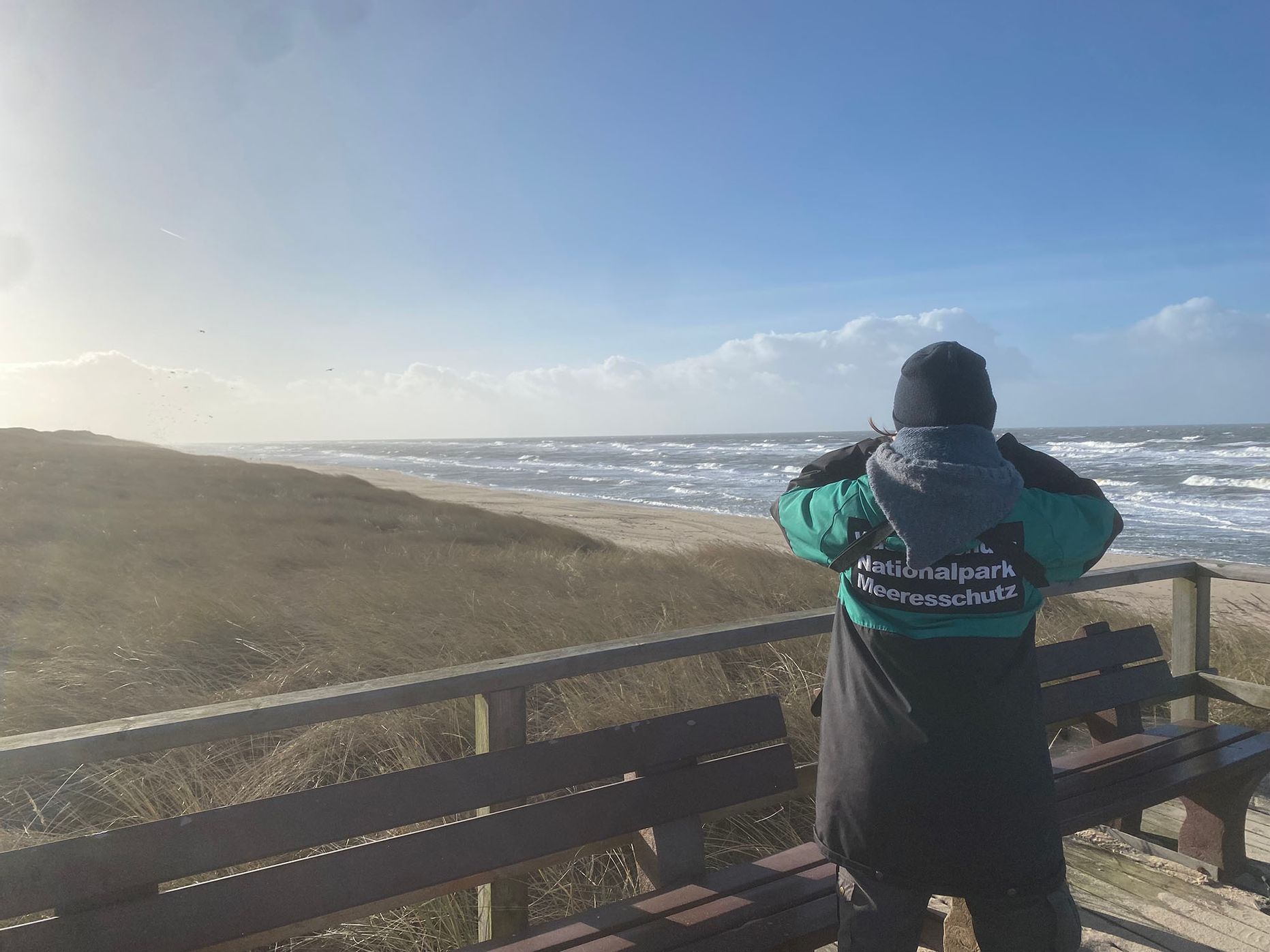 Rangerin beim Making of der Videobeiträge zur UN Ocean Dekade auf Sylt