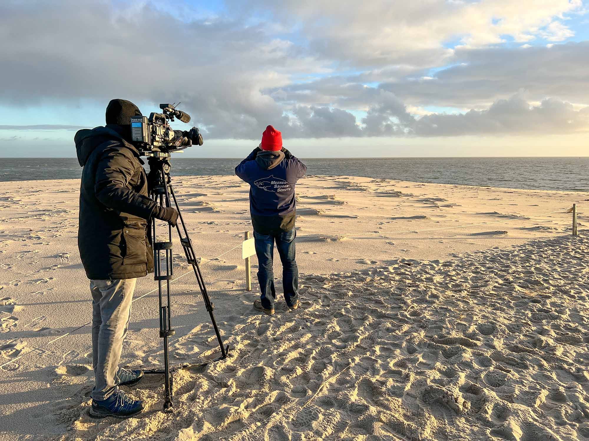 Seehundjäger beim Making of der Videobeiträge zur UN Ocean Dekade auf Sylt