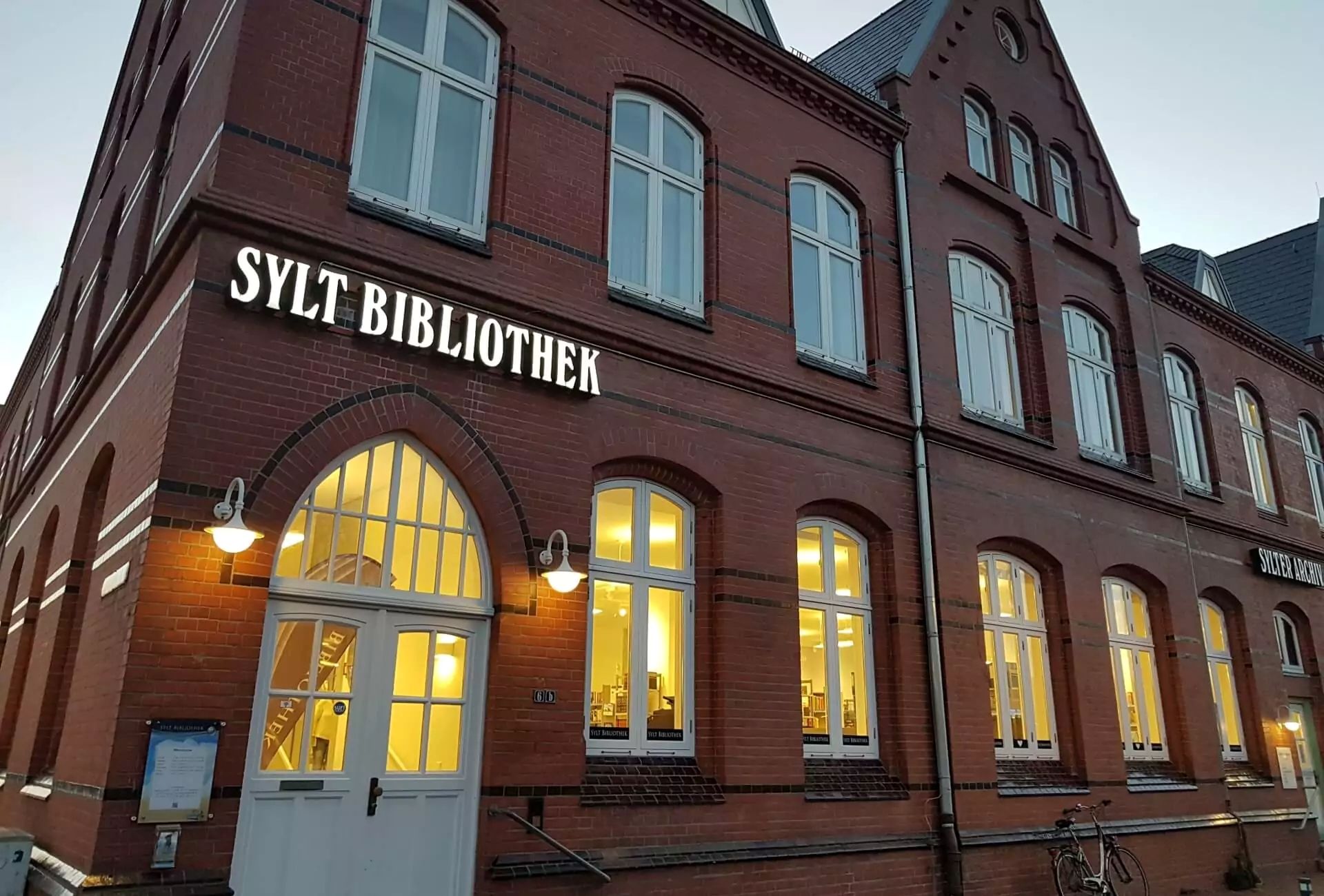 Sylt Bibliothek Eingang Westerland Sylt