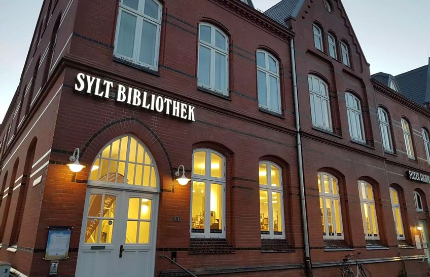 Sylt Bibliothek Eingang Westerland Sylt