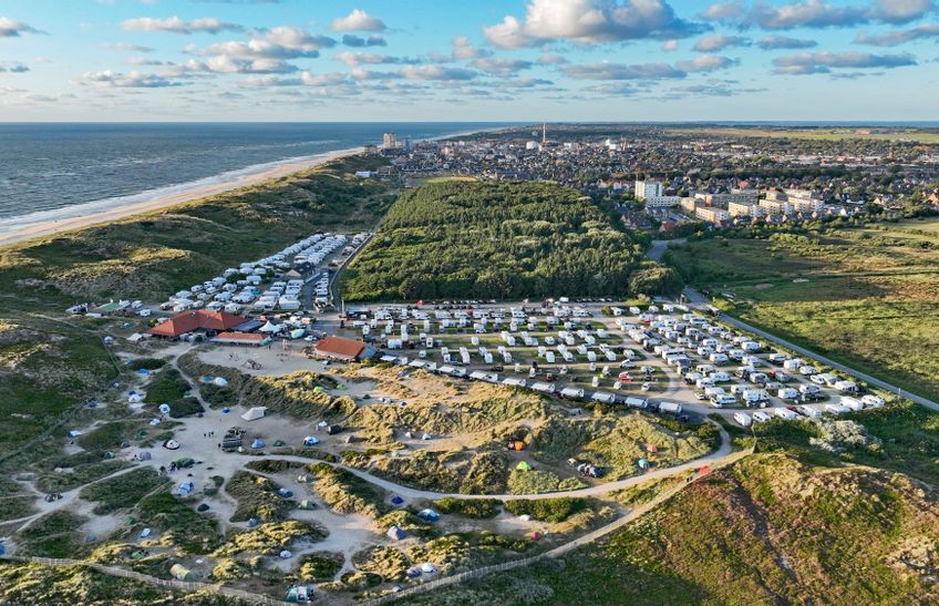 Drohnenaufnahme vom Campingplatz Westerland