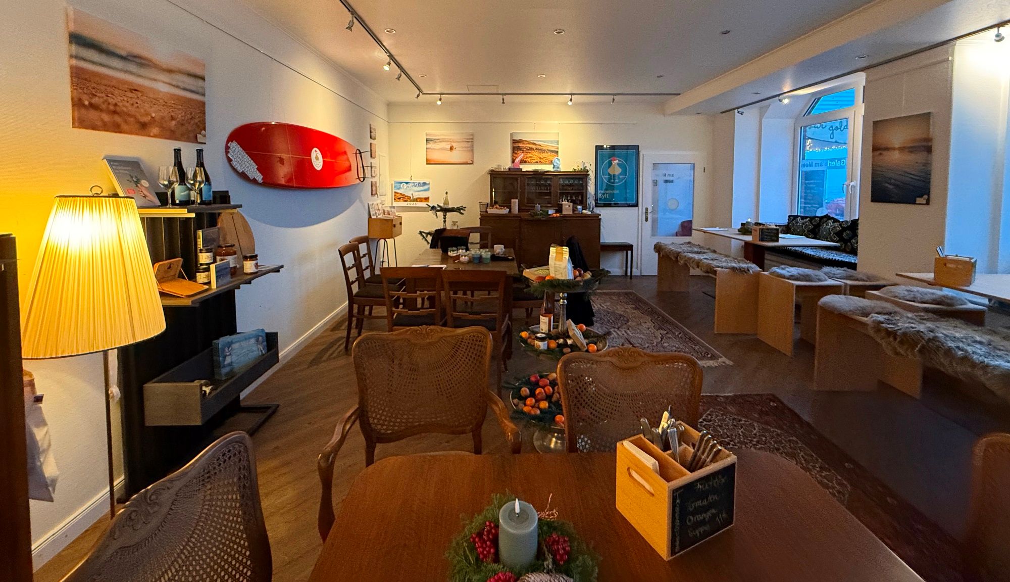 Winter-Wohnzimmer der Goldenen Möwe in der Galerie am Meer an der Westerländer Promenade