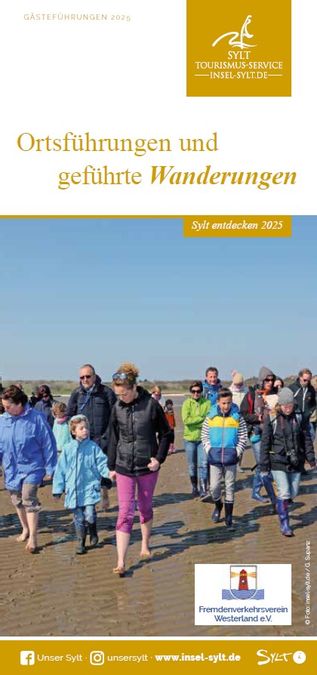 Titelbild Flyer Ortsführungen und geführte Wanderungen des FVV Sylt 2025