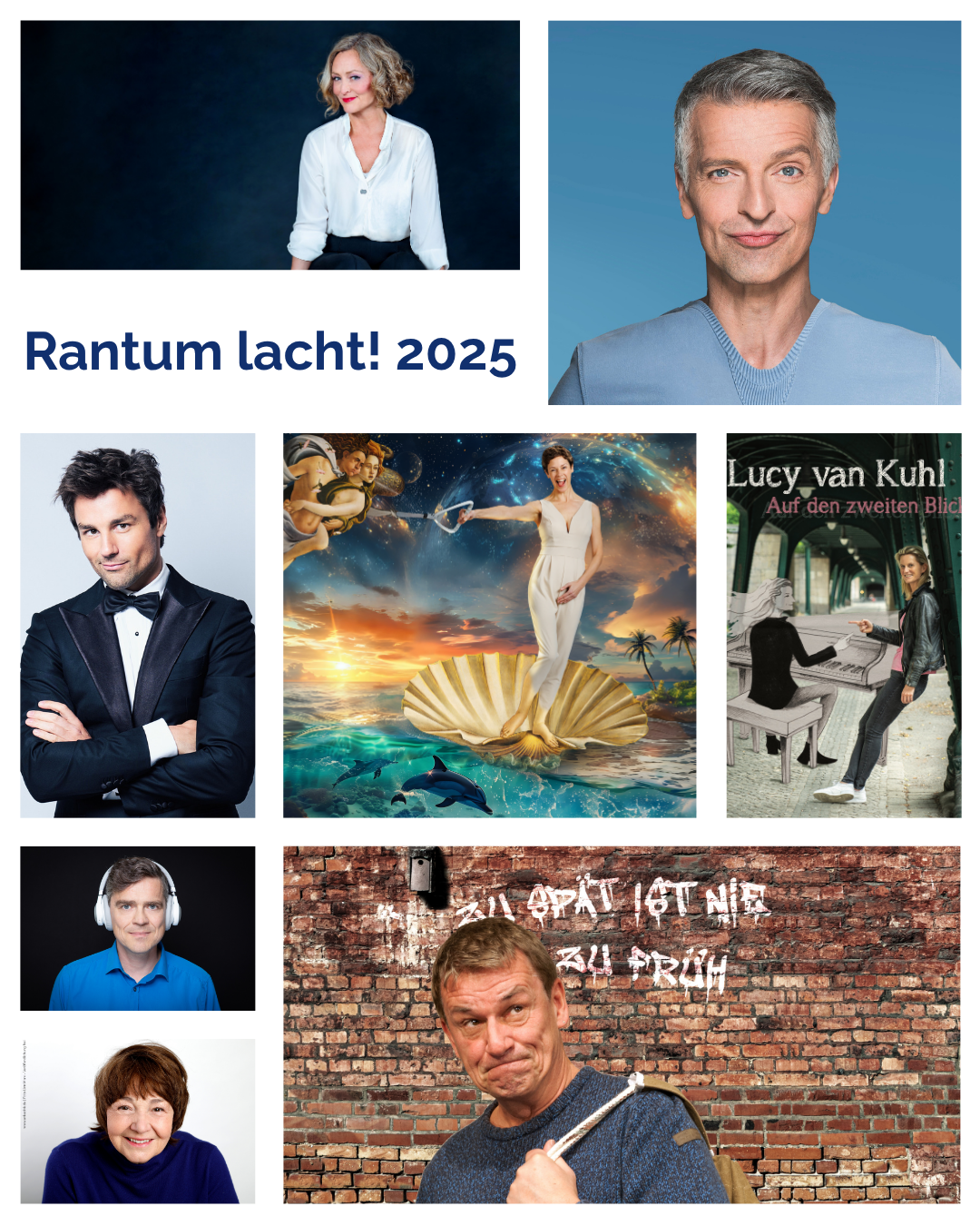 Collage mit allen Künstlern von Rantum lacht! 2025