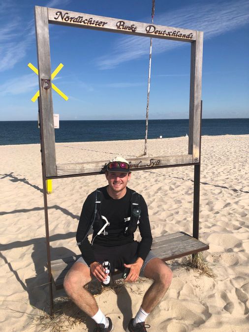 Ulrich Staudenmayer nach seinem erfolgreichen FKT am Ellenbogen Sylt