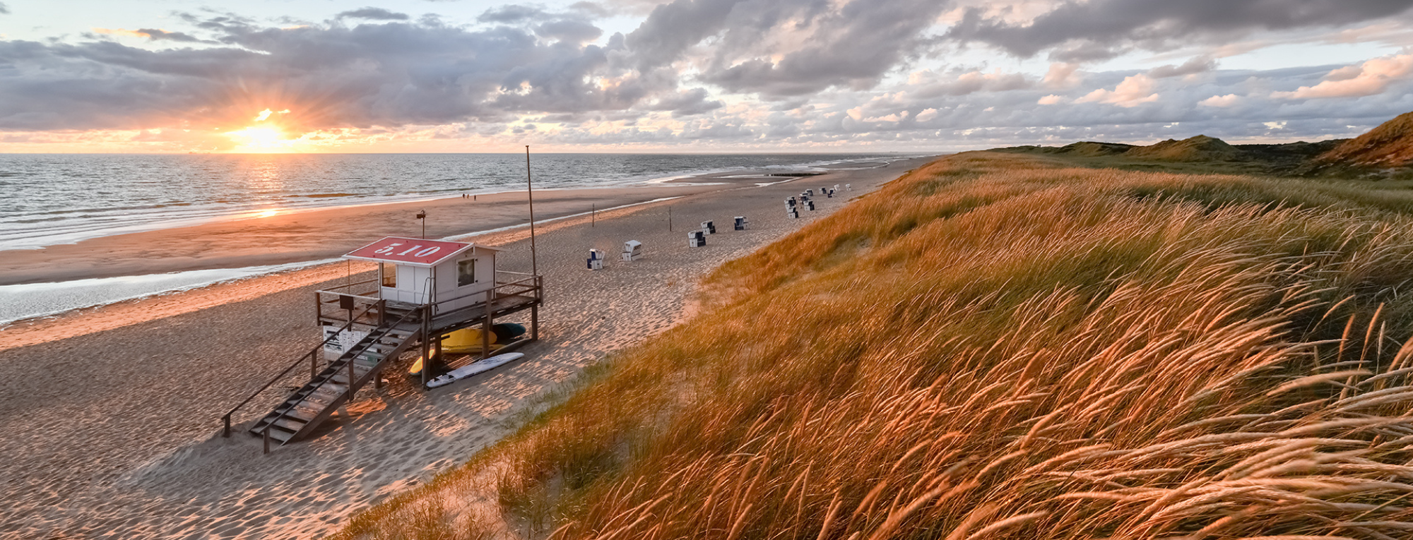 Rettungsschwimmerstand am Strand in Rantum
