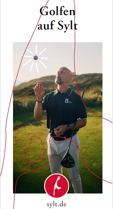 Titelbild des Flyers Golfen auf Sylt