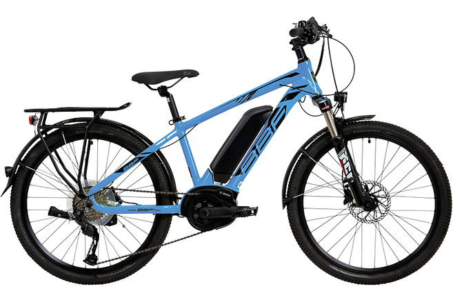 freigestelltes Bild eines Kinder E-MTB 24 Zoll in blau