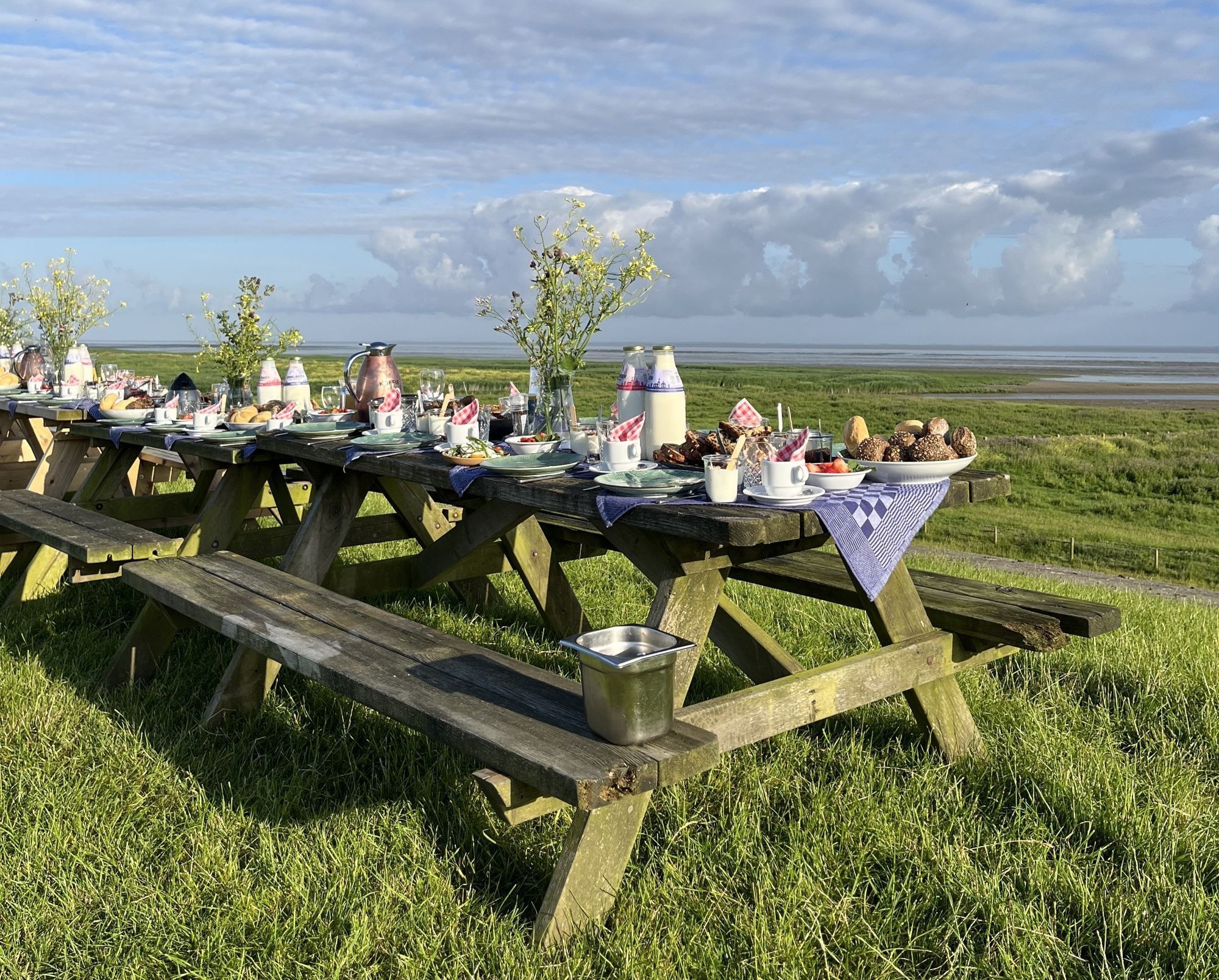 Frühstück am Deich am Weltnaturerbe Wattenmeer