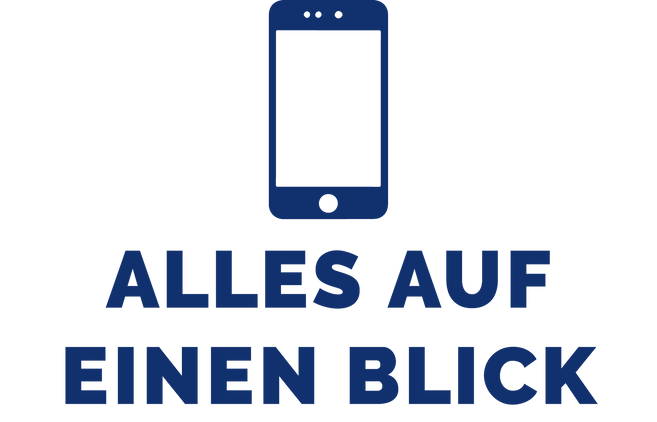 Smartphone-Icon mit Alles auf einen Blick
