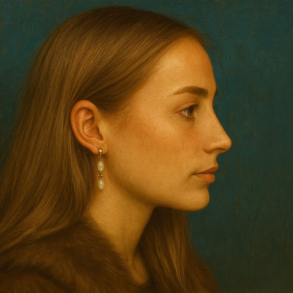 Classic profile portrait – serene, graceful, balanced.